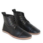 Lapworth Wax Black Toe Cap - DAVINCI FOOTWEAR